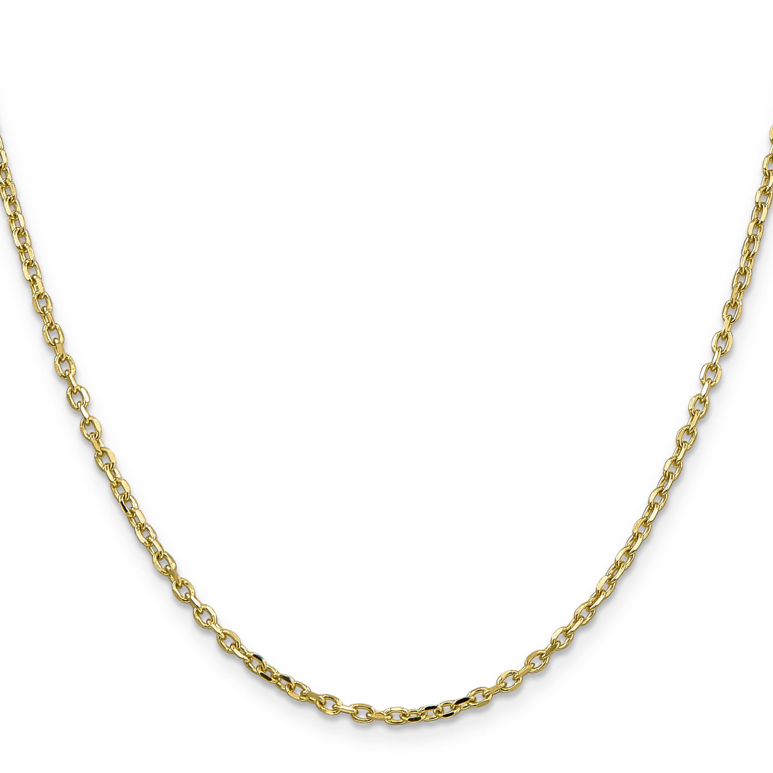 Diamond-Cut Open Cable Chain in 10K Yellow Gold, 2.2mm Secondary image
