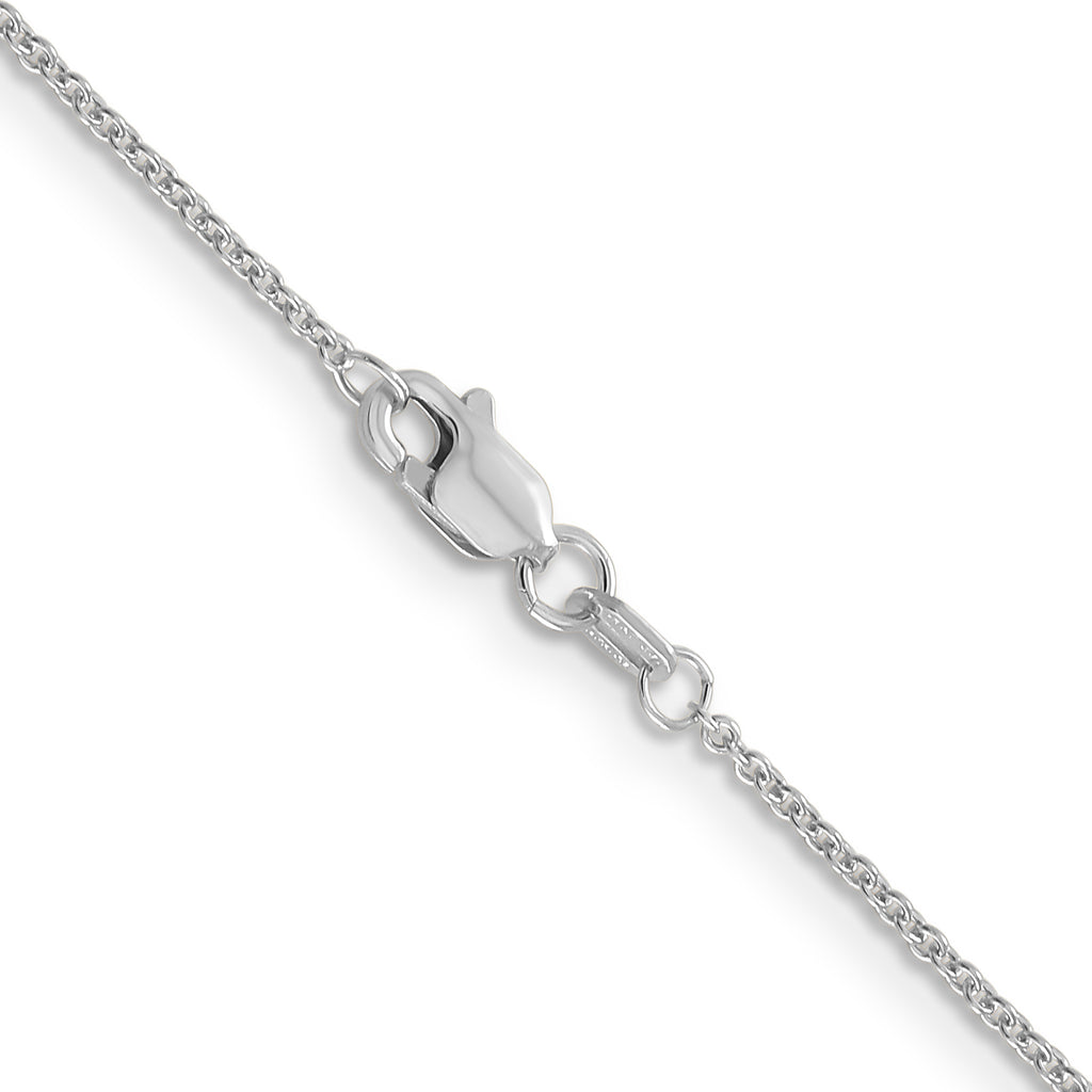 Cable Chain Necklace in 10K White Gold, 1.2mm, 16–24 Inch - Sophia Jewelers