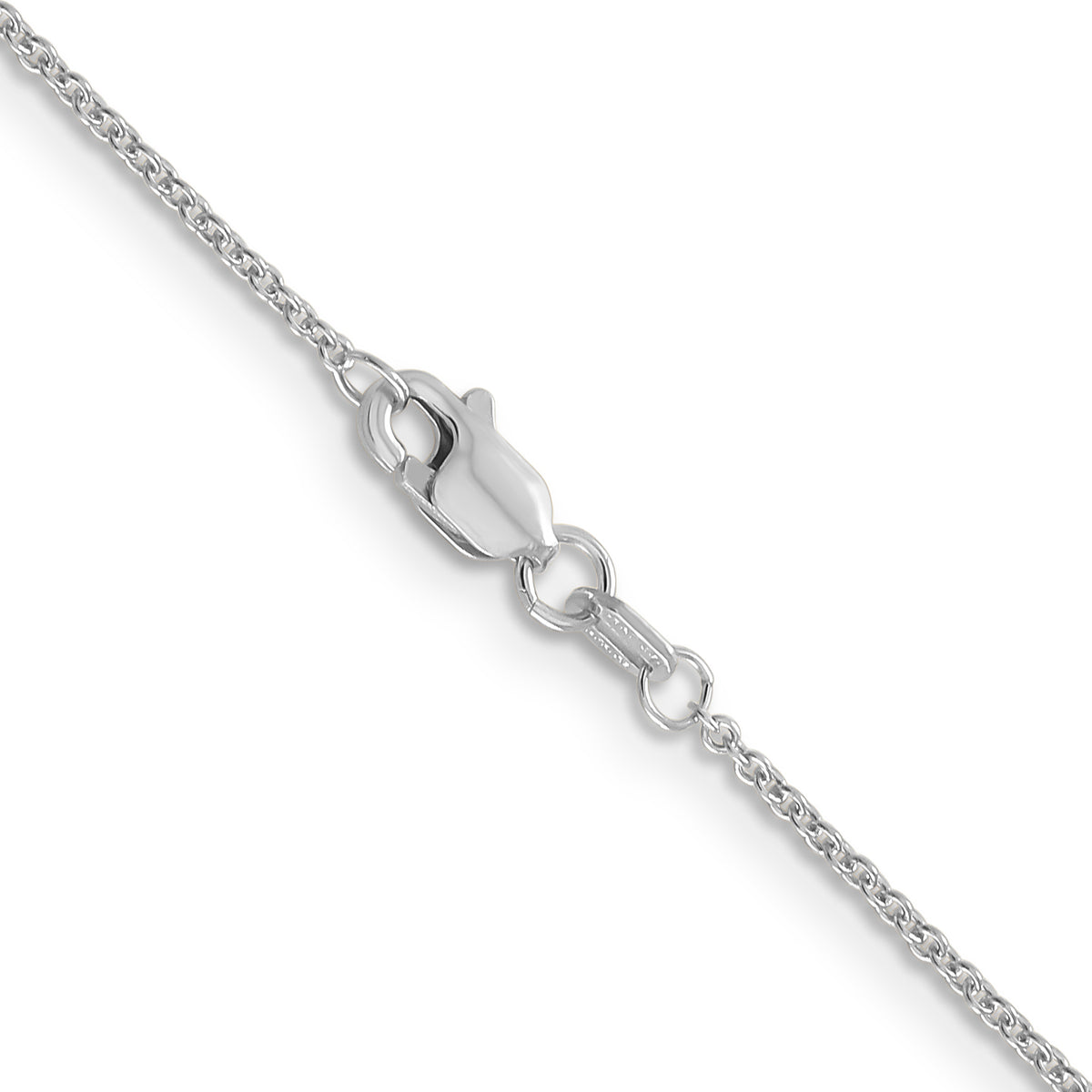 Cable Chain Necklace in 10K White Gold, 1.2mm, 16–24 Inch - Sophia Jewelers