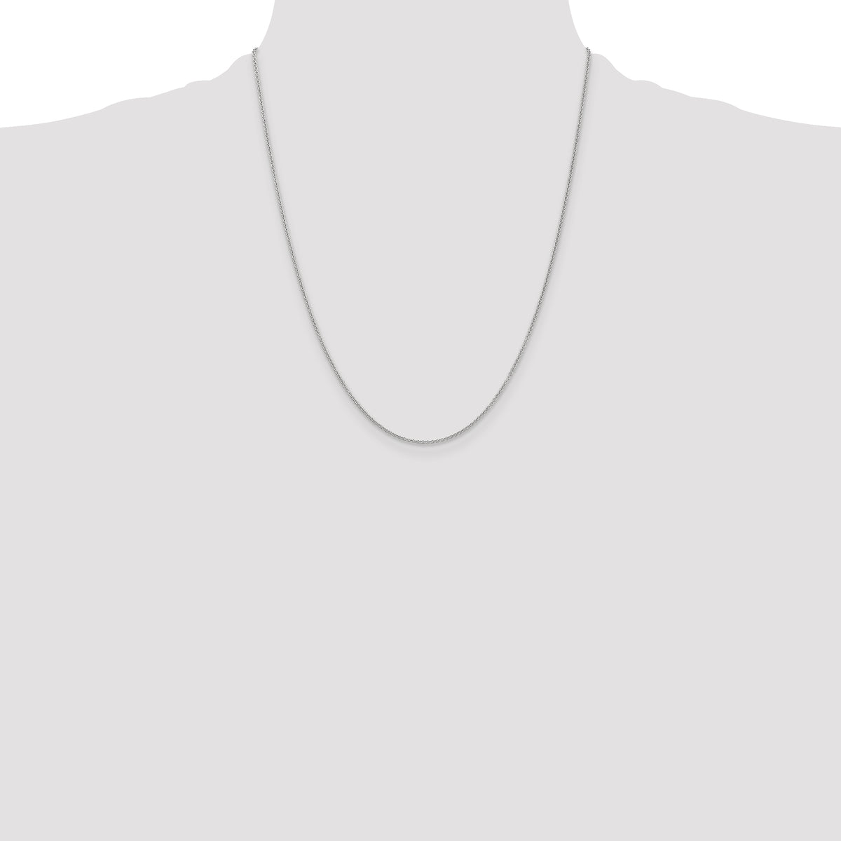 Cable Chain Necklace in 10K White Gold, 1.2mm, 16–24 Inch - Sophia Jewelers