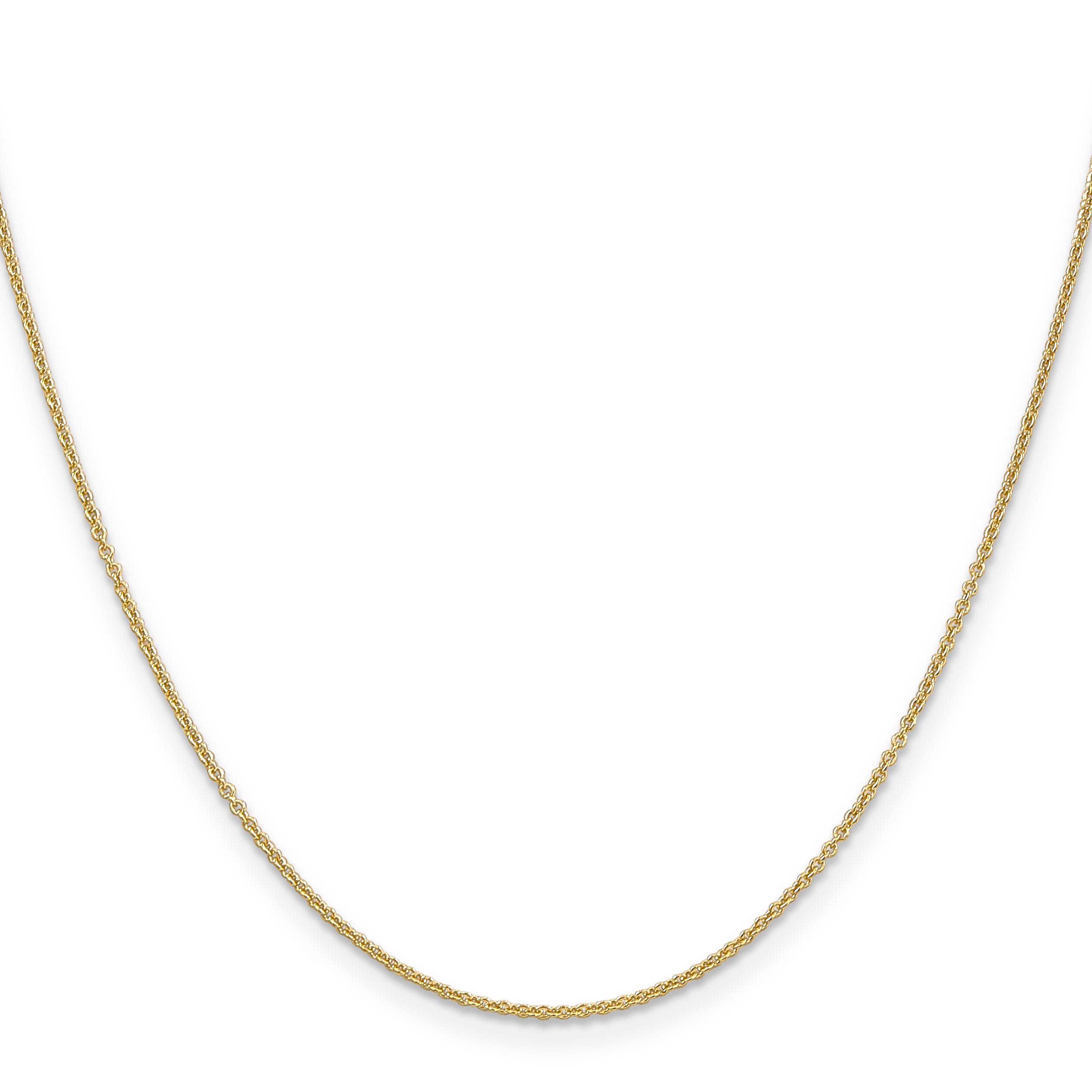 Cable Chain Necklace in 10K Yellow Gold, 1.2mm Secondary image