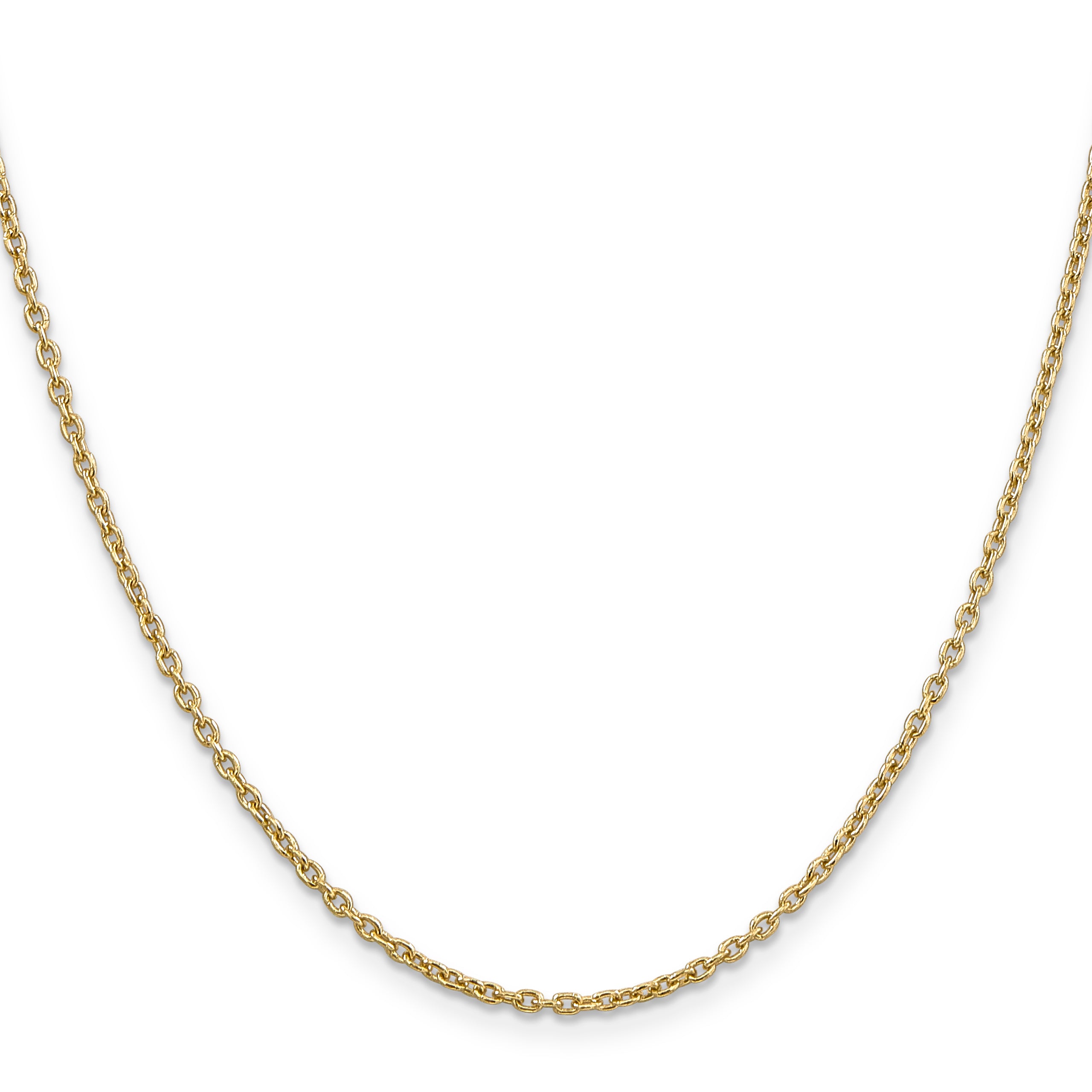 10k 2mm Round Open Link Cable Chain Secondary image