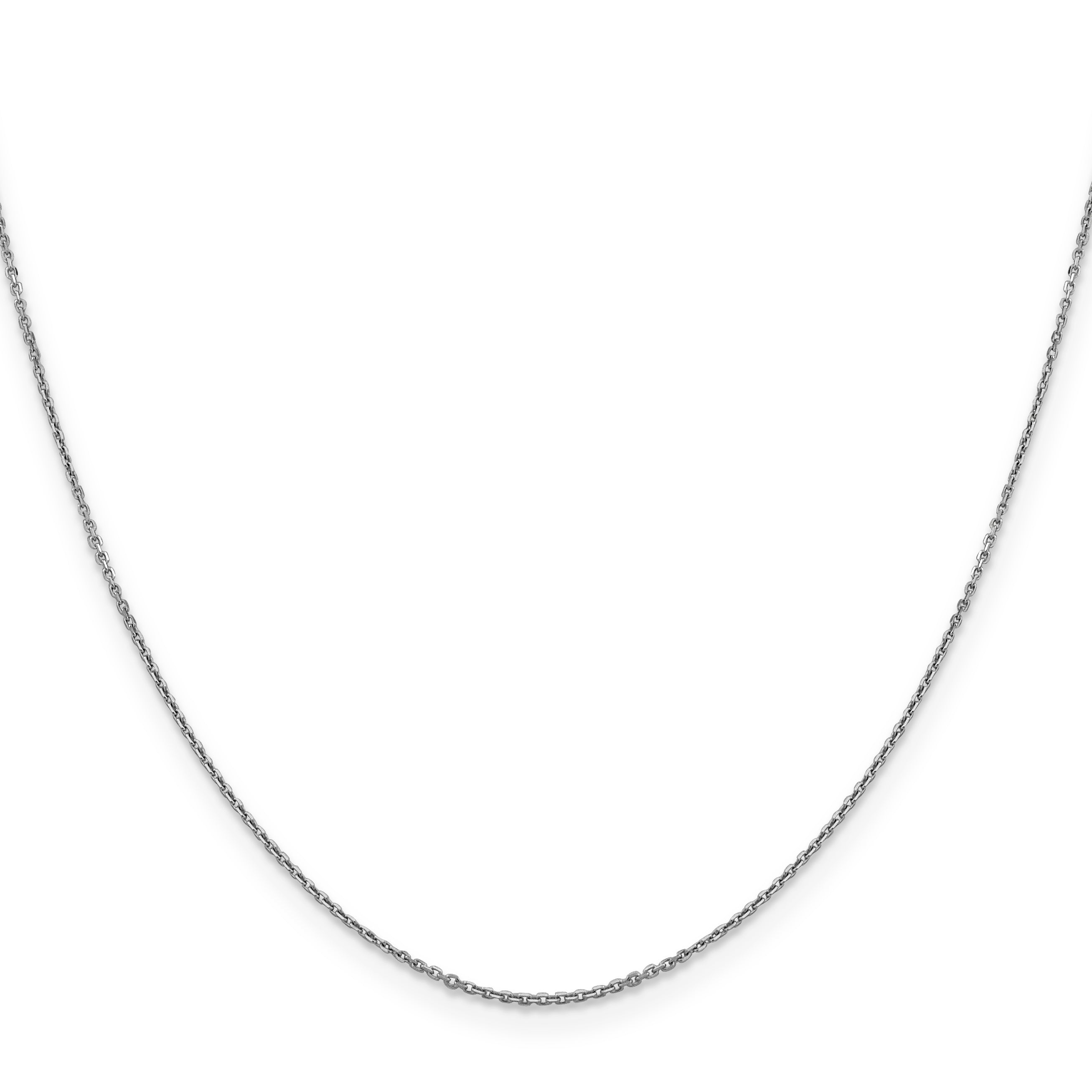 Diamond-Cut Cable Chain in 10K White Gold, 0.9mm Secondary image