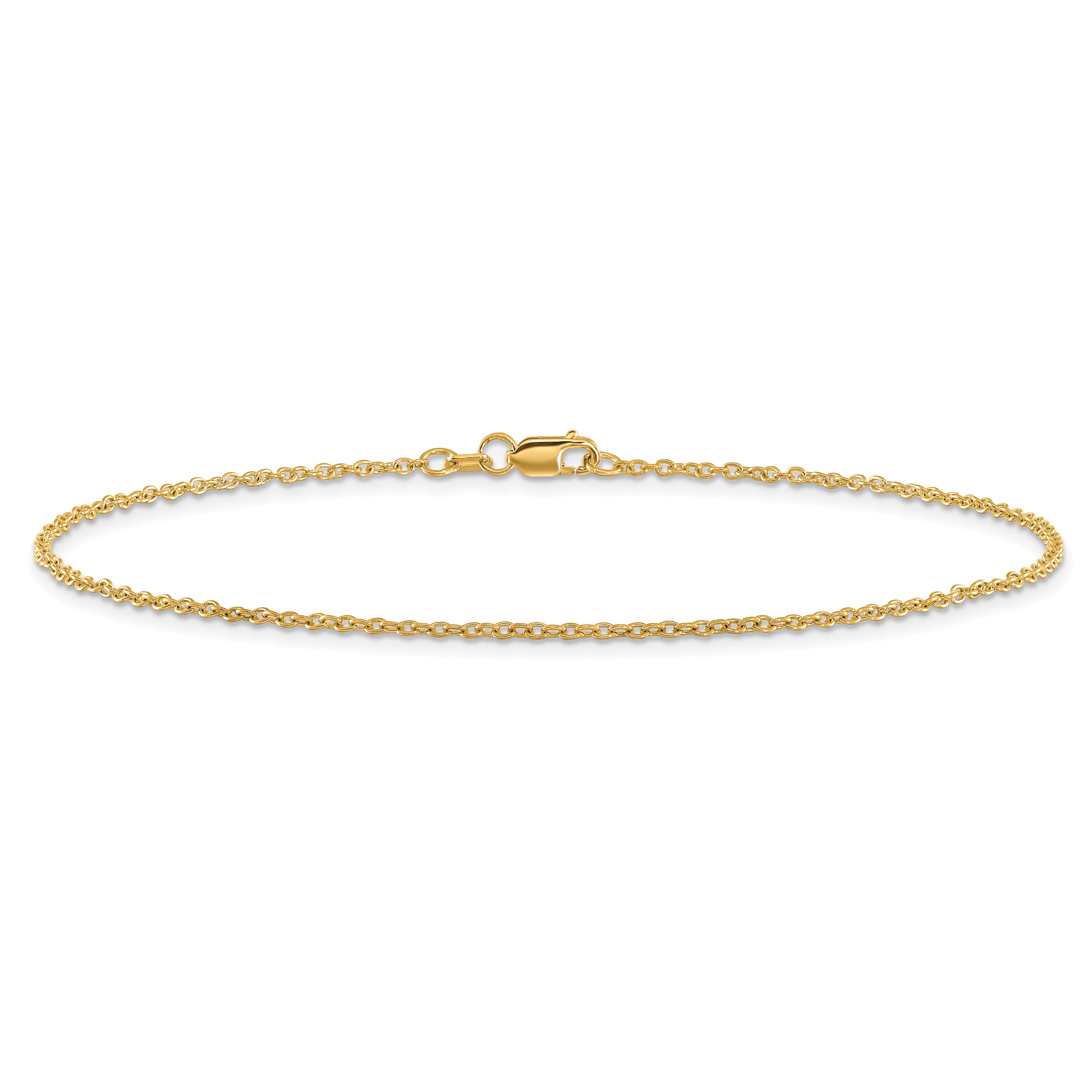 10k 1.4mm Forzantine Cable Chain Anklet