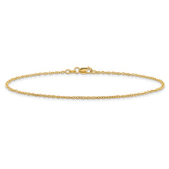 10k 1.4mm Forzantine Cable Chain Anklet