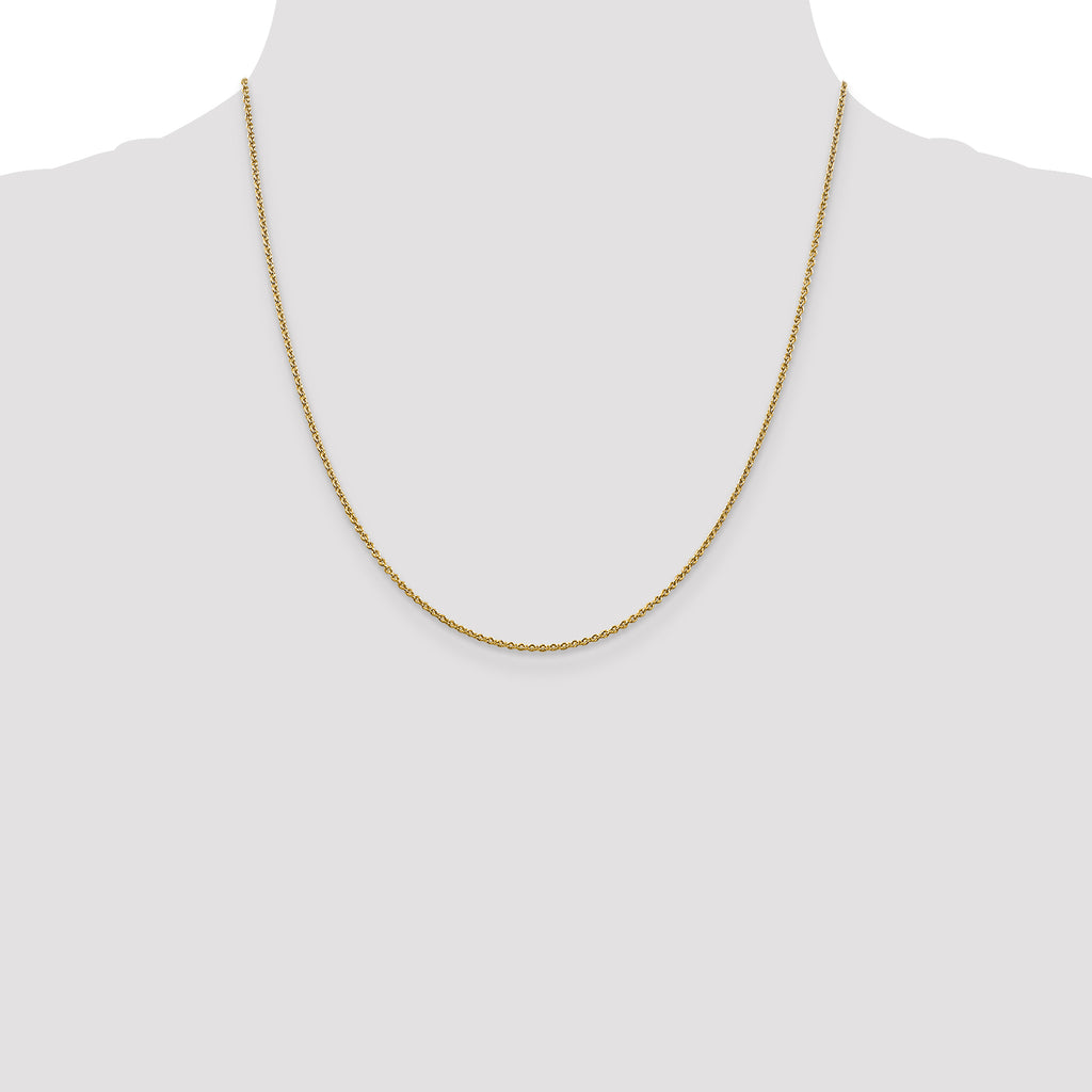 Forzantine Cable Chain in 10K Yellow Gold, 1.4mm, 9–24 Inch - Sophia Jewelers