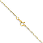 10k .8mm D/C Cable with Spring Ring Clasp Chain