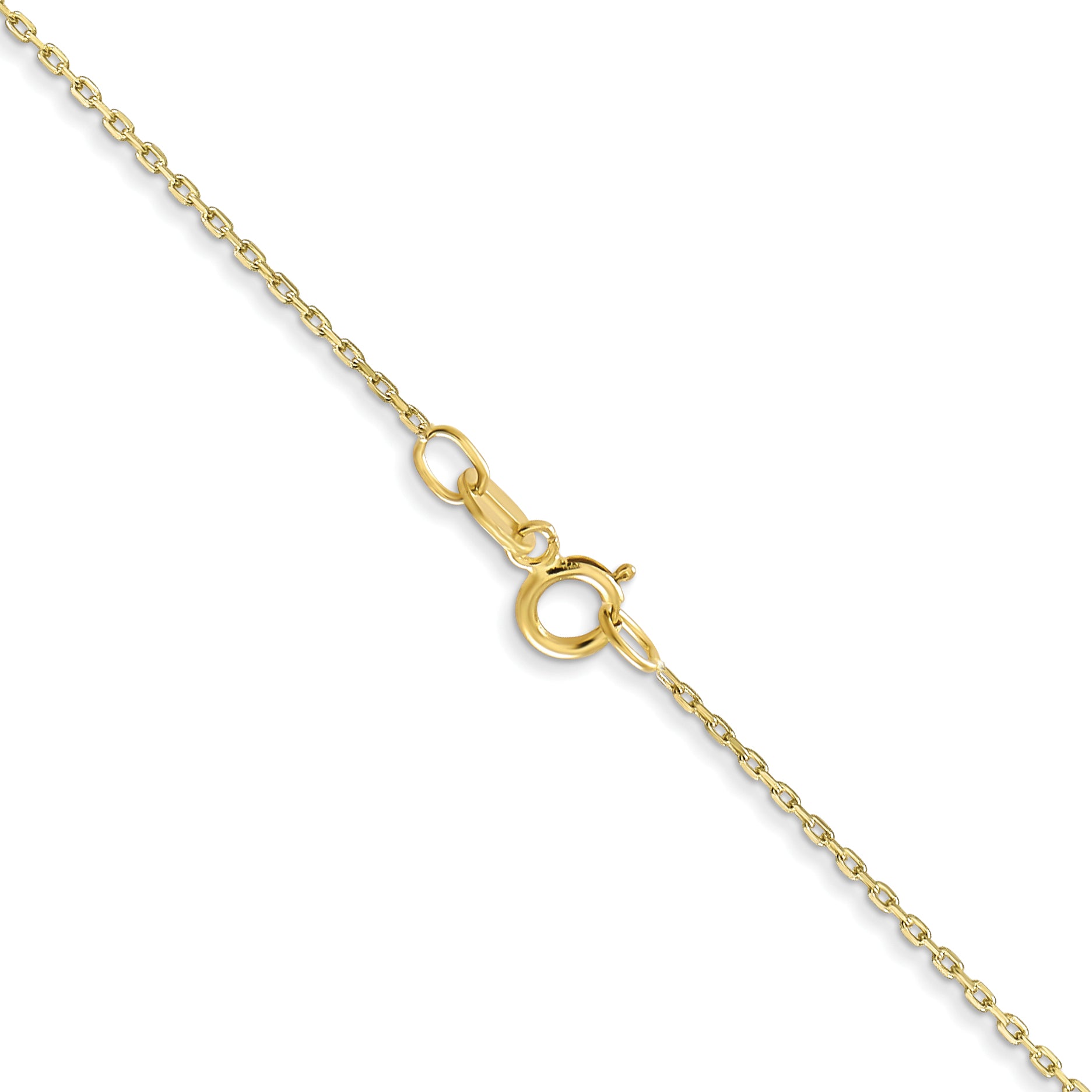 10k .8mm D/C Cable with Spring Ring Clasp Chain