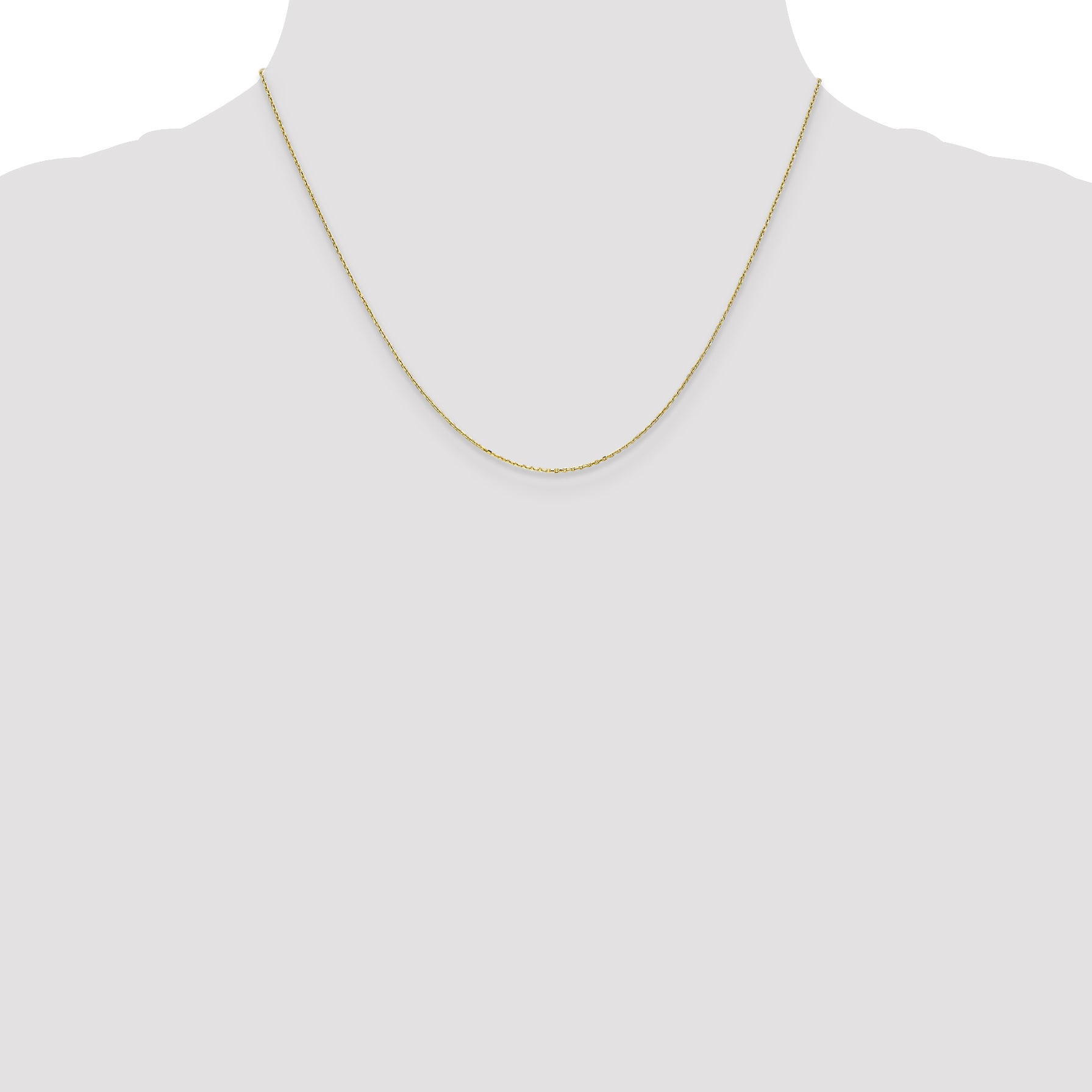 10k .8mm D/C Cable with Spring Ring Clasp Chain