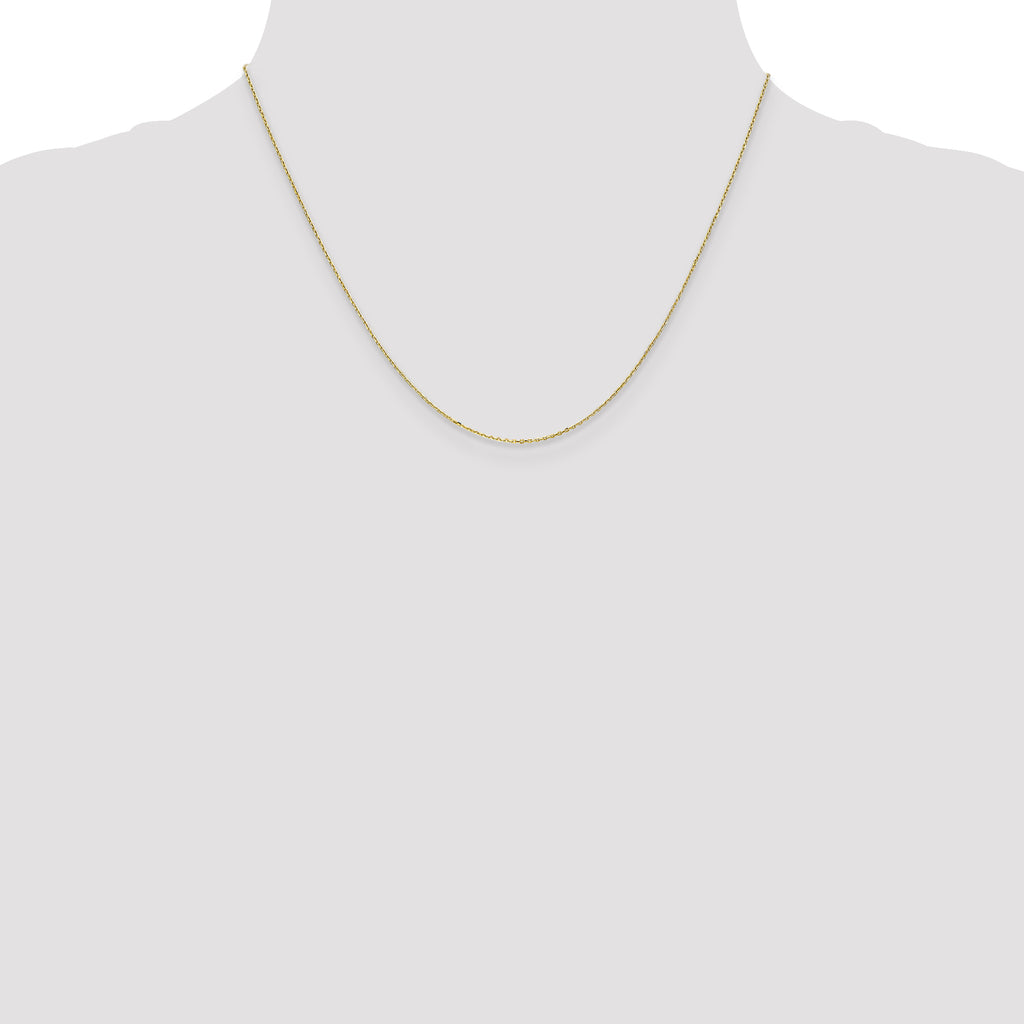 10k .8mm D/C Cable with Spring Ring Clasp Chain