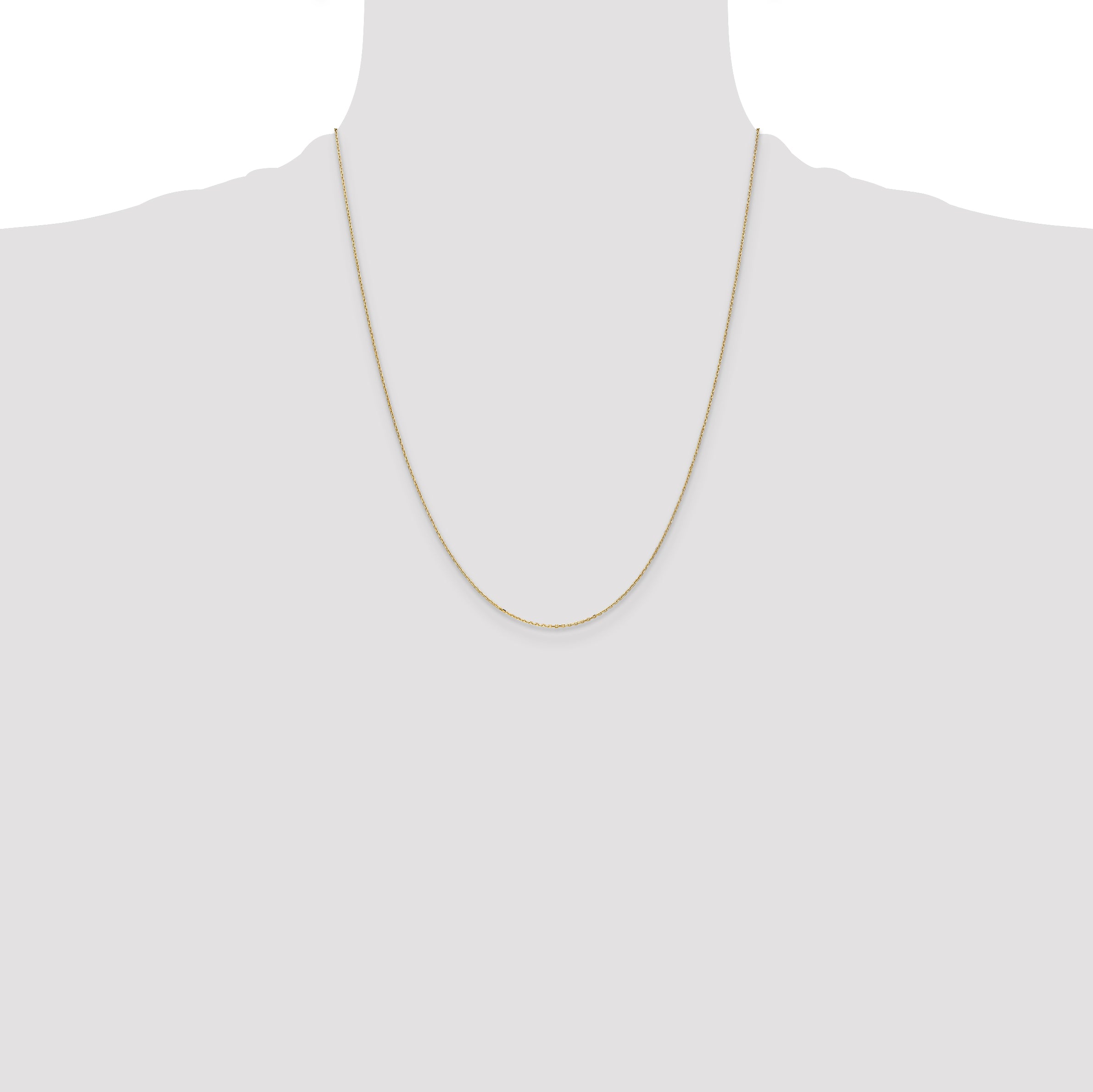 10k .8mm D/C Cable with Spring Ring Clasp Chain