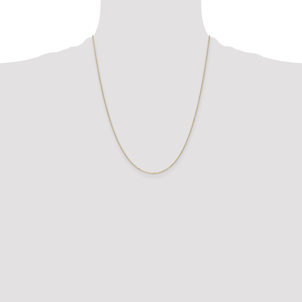 10k .8mm D/C Cable with Spring Ring Clasp Chain