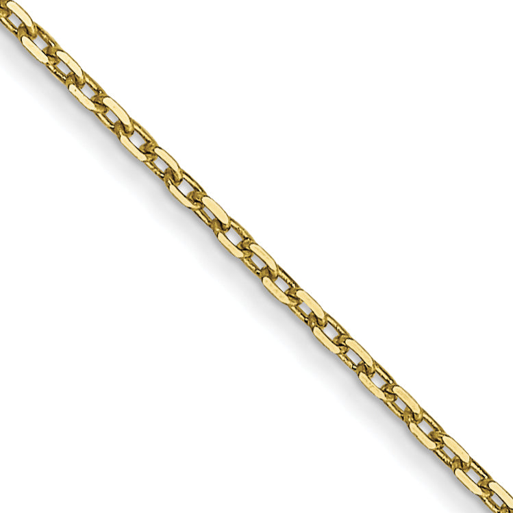 10k .8mm D/C Cable with Spring Ring Clasp Chain