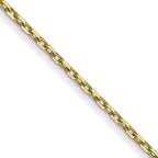 10k .8mm D/C Cable with Spring Ring Clasp Chain