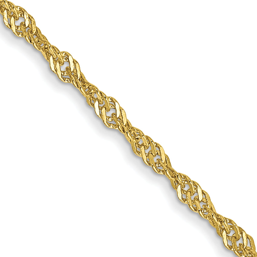Singapore Chain Necklace in 10K Yellow Gold, 1.4mm Secondary image