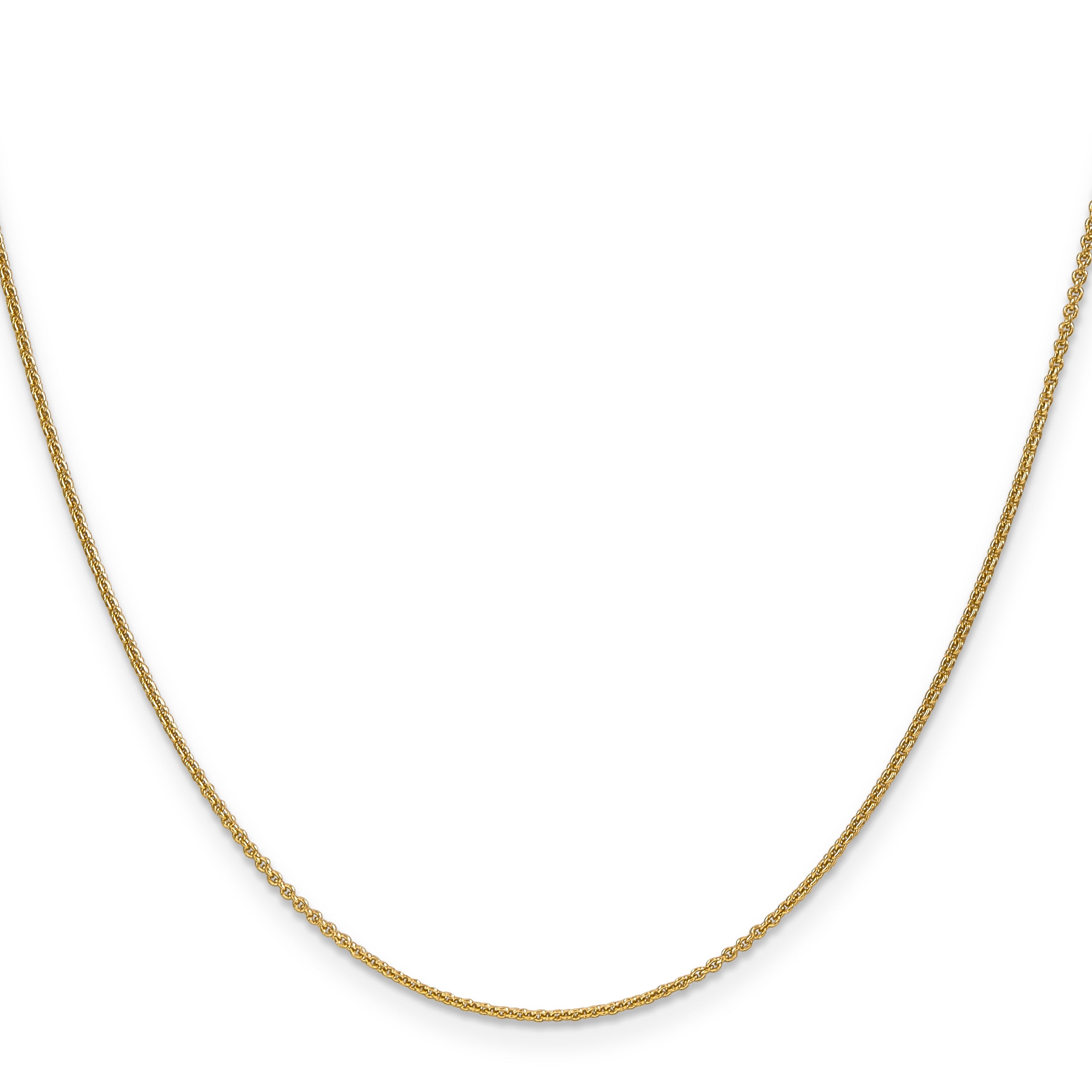 Cable Chain Necklace in 10K Yellow Gold, 1mm Secondary image