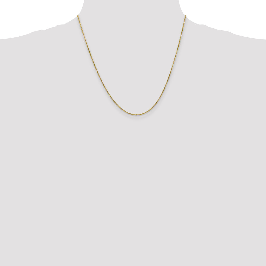10k 1.4mm Round Open Link Cable Chain