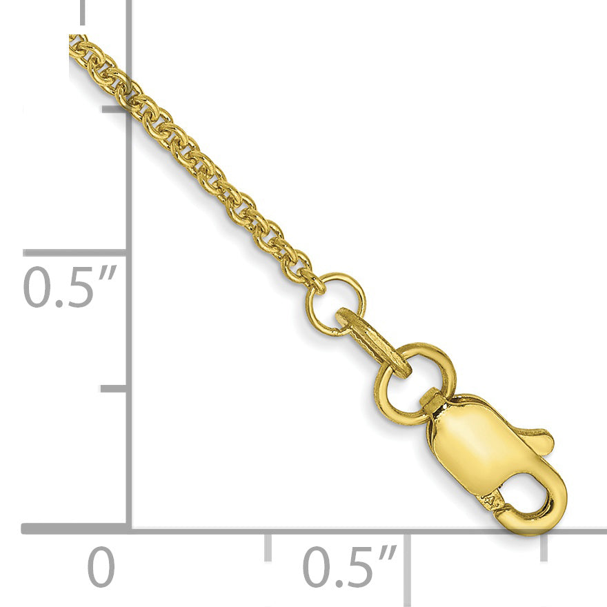 10k 1.4mm Round Open Link Cable Chain Anklet Secondary image