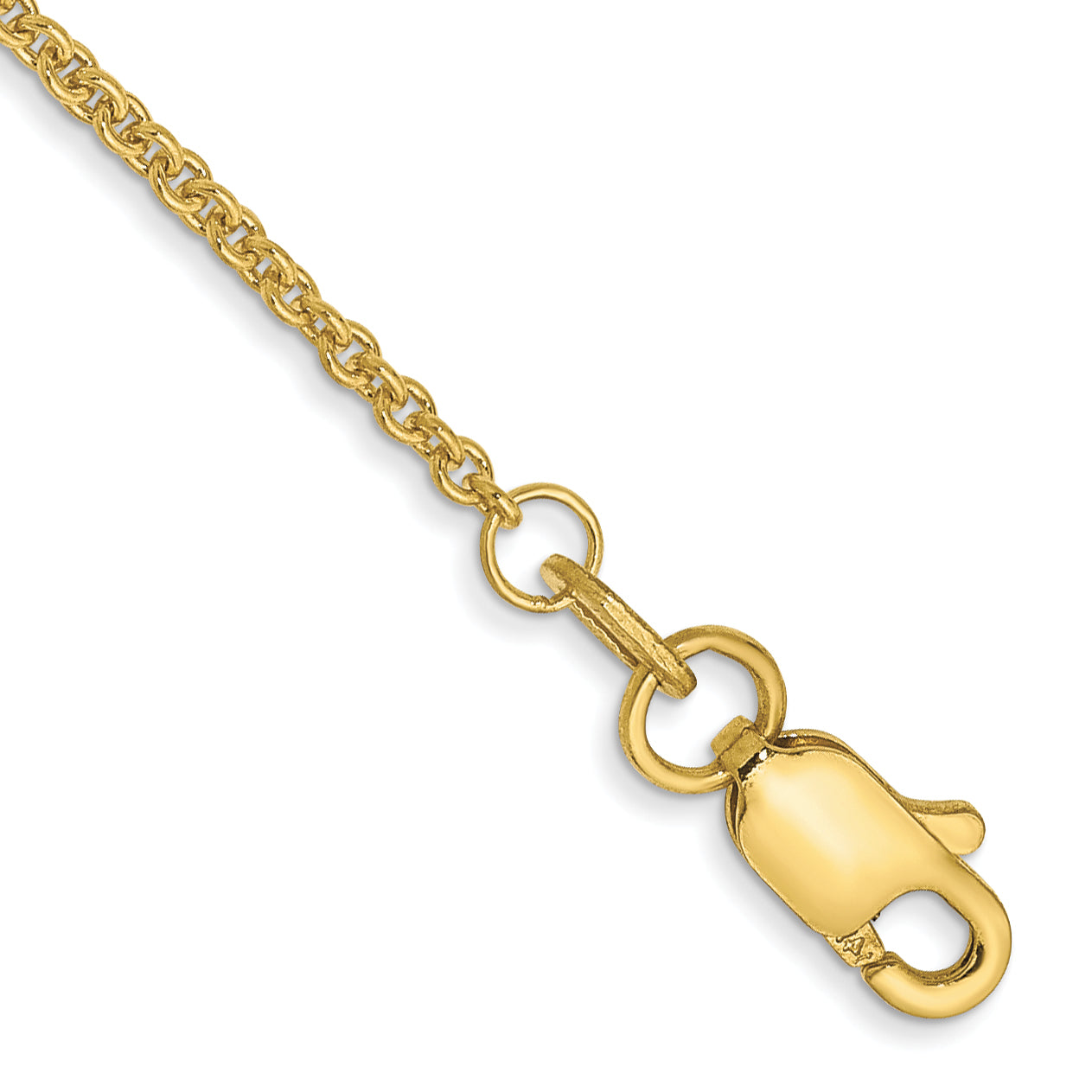 10k 1.4mm Round Open Link Cable Chain Anklet Main image