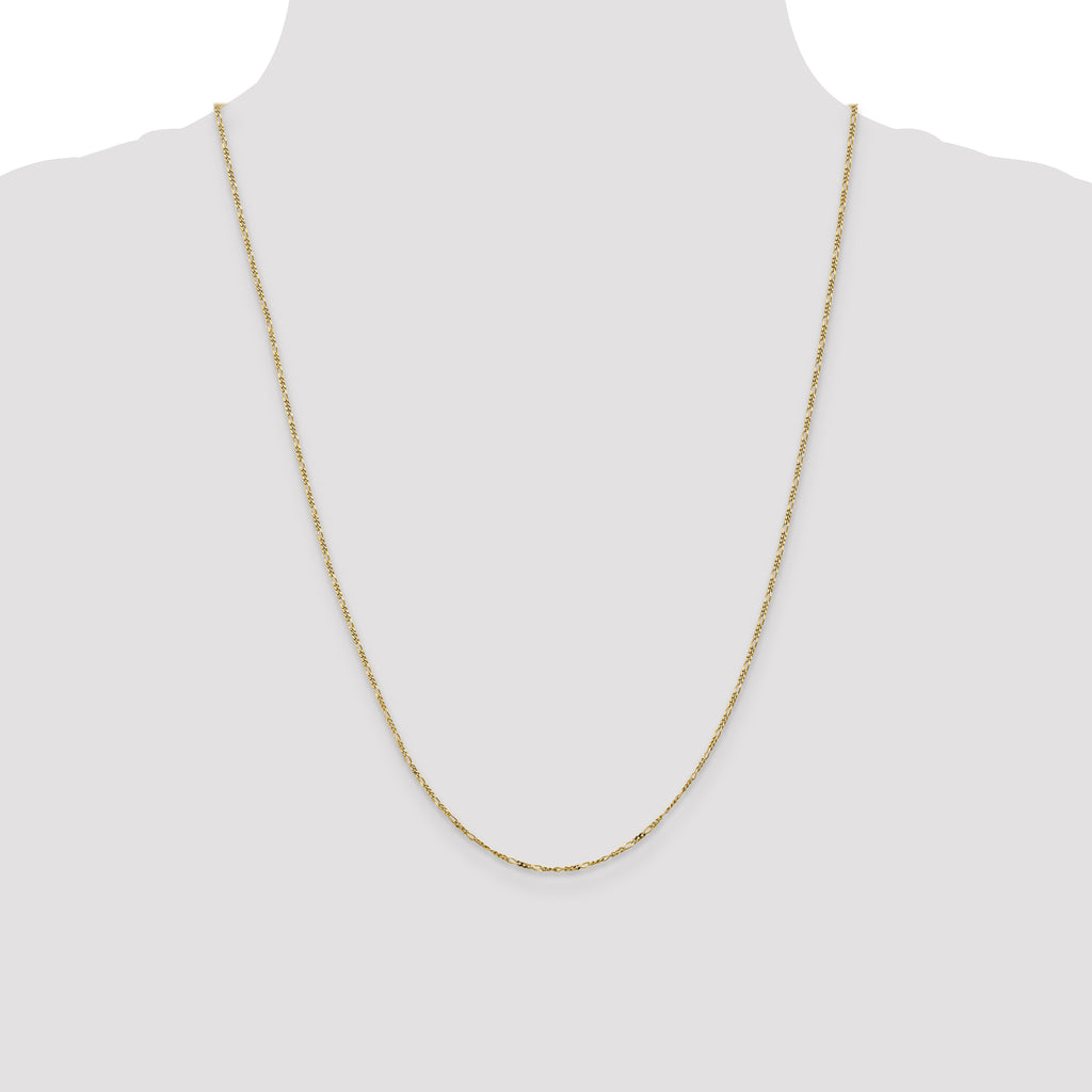 10k 1.25mm Flat Figaro Pendant Chain