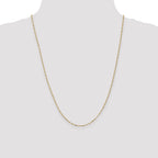 10k 1.25mm Flat Figaro Pendant Chain
