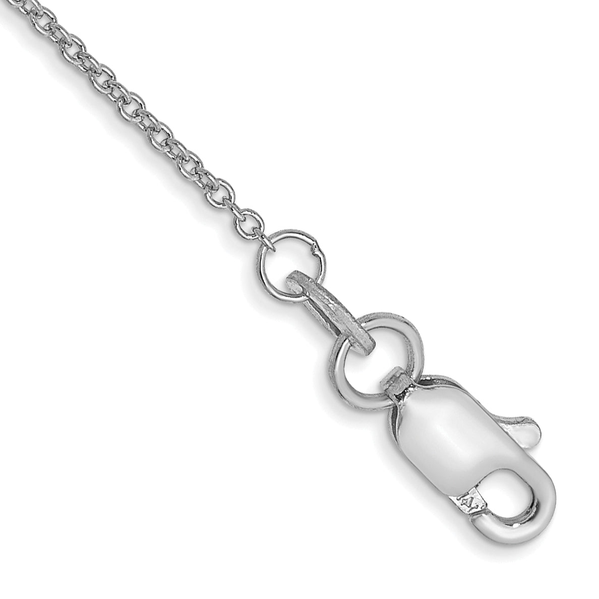 10k WG 1mm Round Open Link Cable Chain Anklet Main image