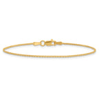 10k 1.2mm Parisian Wheat Chain Anklet