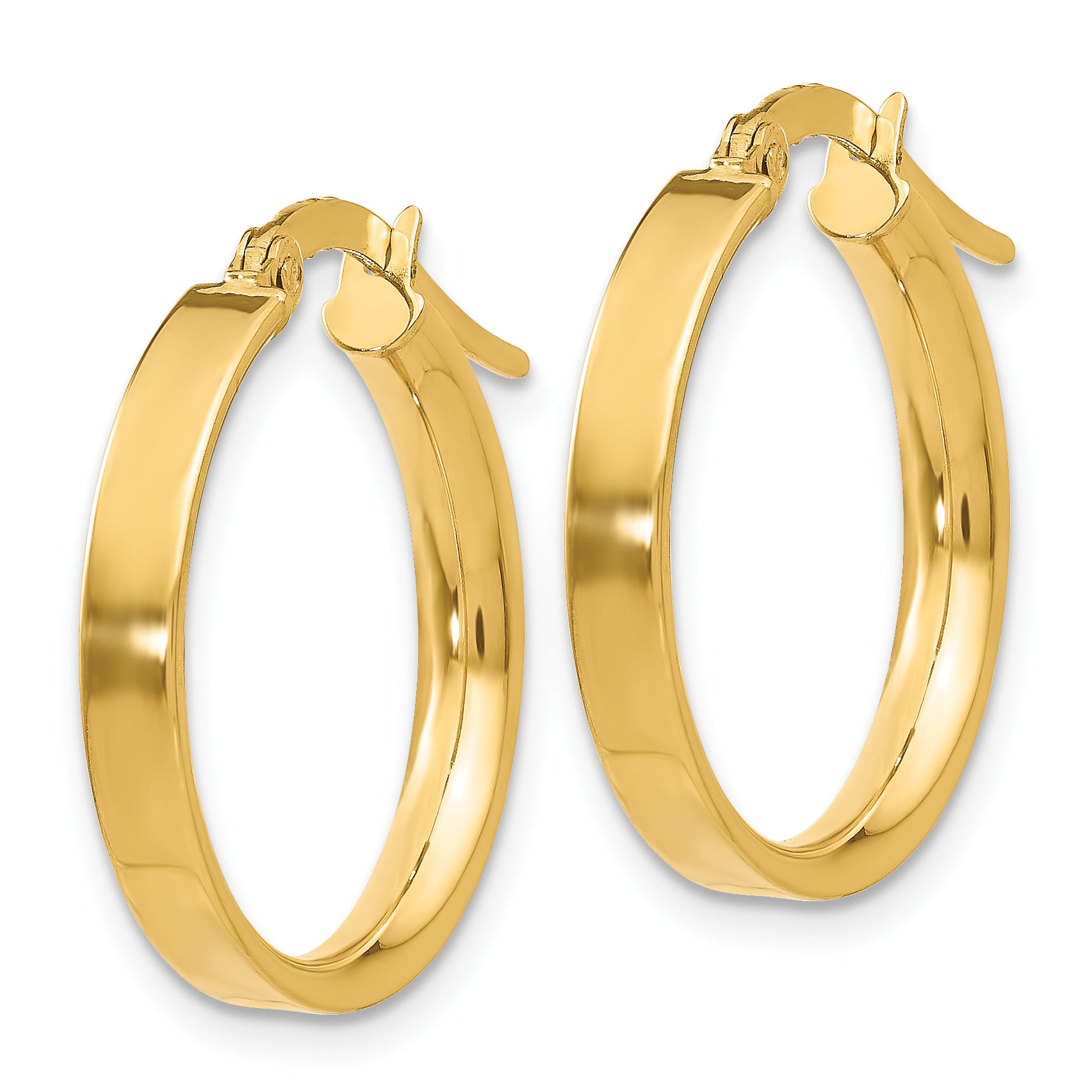 10k 3mm Small Hoop Earrings Secondary image