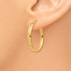 10k 3mm Medium Hoop Earrings