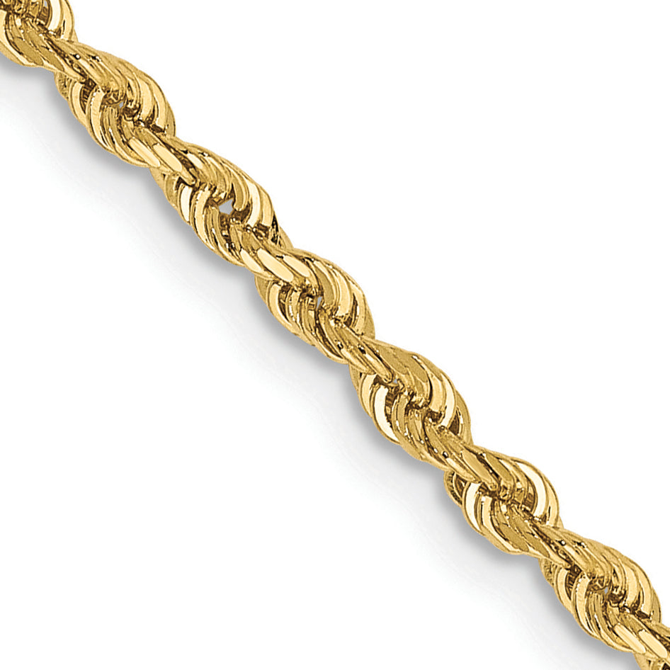 Diamond-Cut Quadruple Rope Chain in 10K Yellow Gold Secondary image