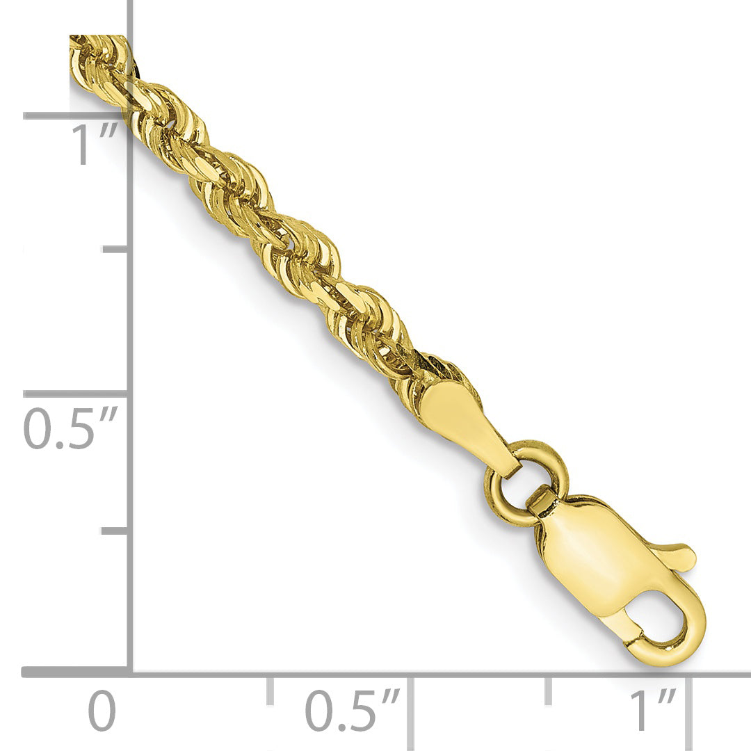 Diamond-Cut Quadruple Rope Chain in 10K Yellow Gold, 3mm Secondary image
