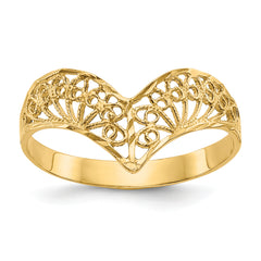 10k Childs Polished Crucifix Ring