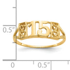 10k Childs Polished Open Cross Ring