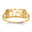 10k Childs Polished Open Cross Ring