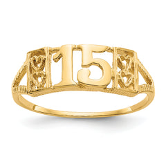 10k Childs Polished Open Cross Ring