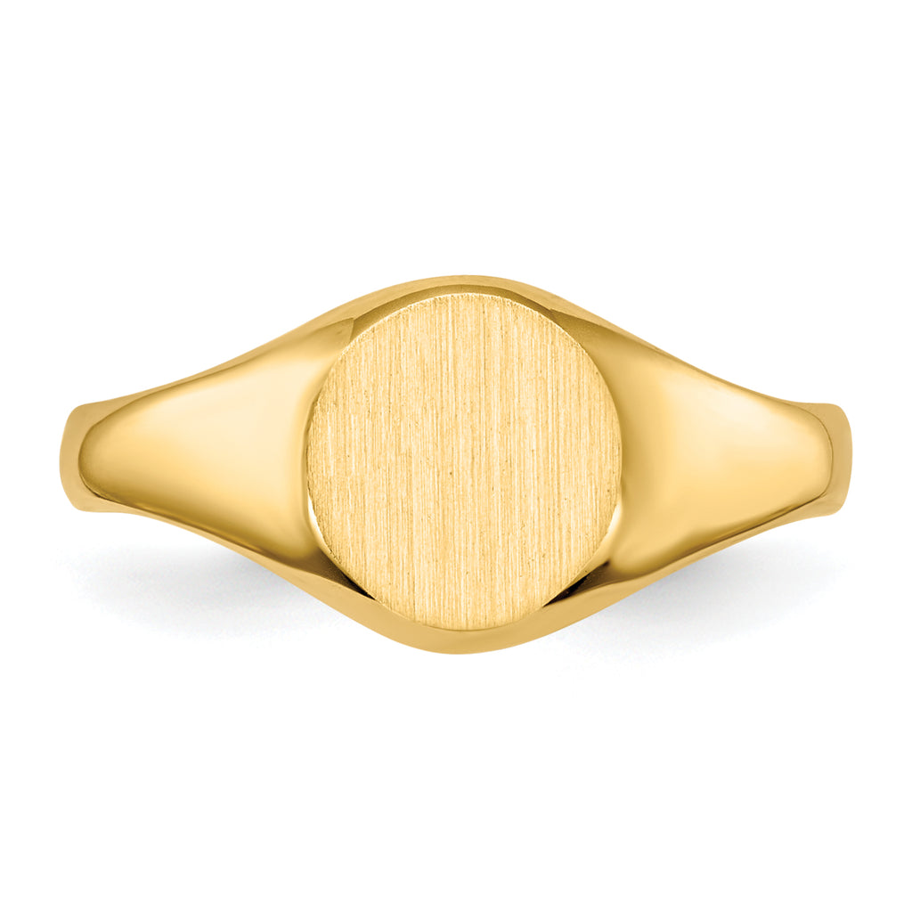 10k Childs Closed Back Signet Ring