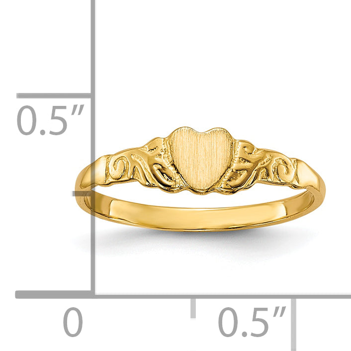 10k 5.0x5.5mm Open Back Signet Ring