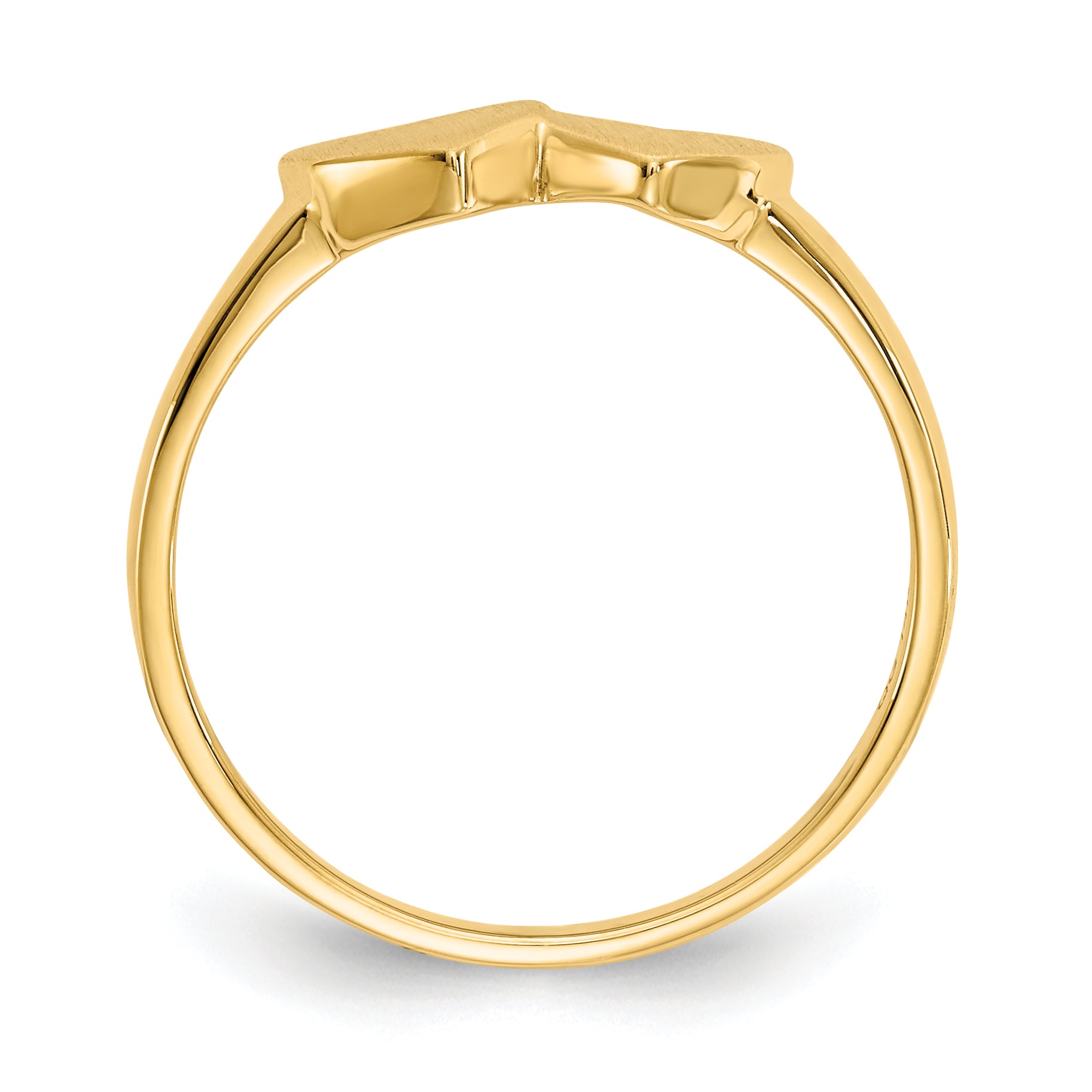 10k 5.0x5.5mm Open Back Signet Ring Secondary image