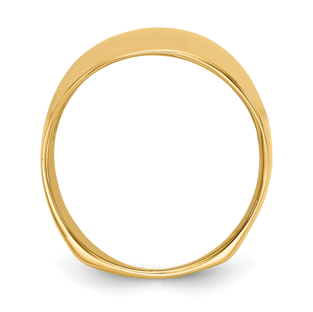10K Polished Dome Ring