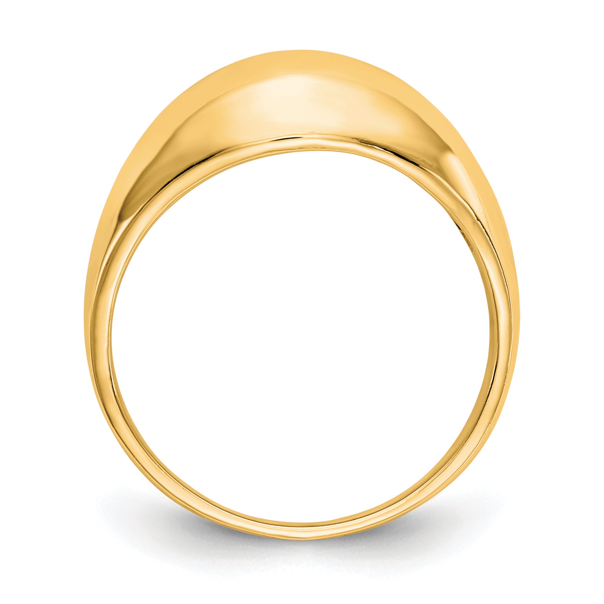 10K Yellow Gold Polished Dome Ring Secondary image