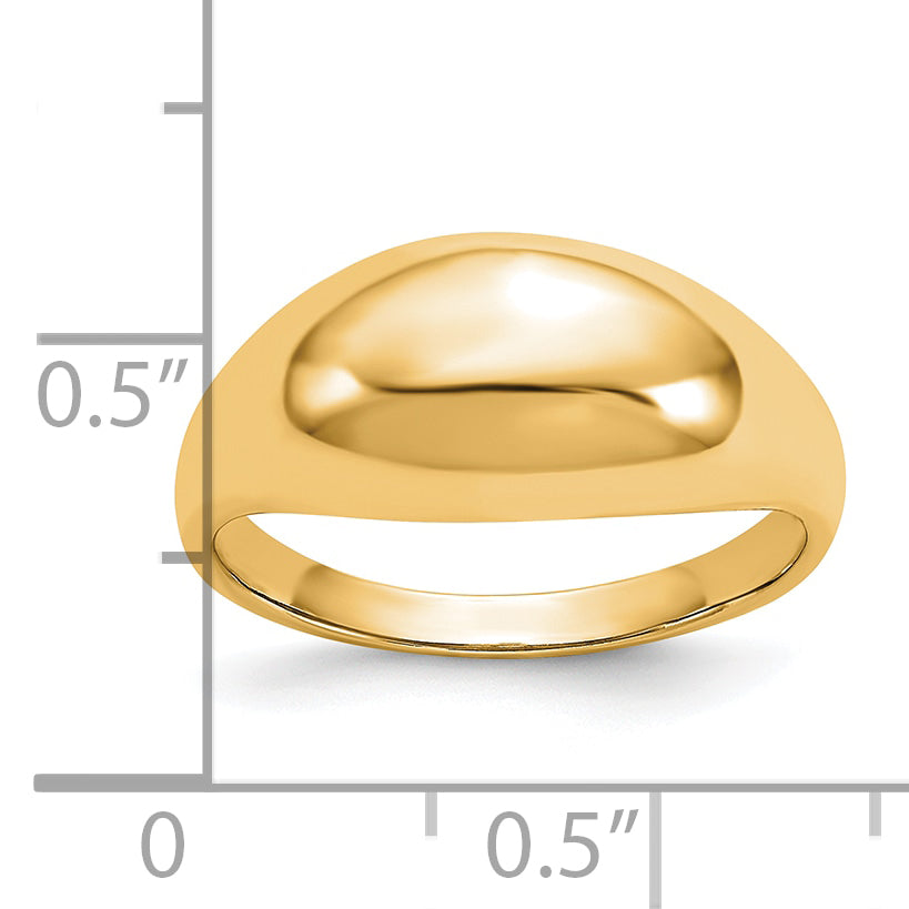 10K Yellow Gold Polished Dome Ring