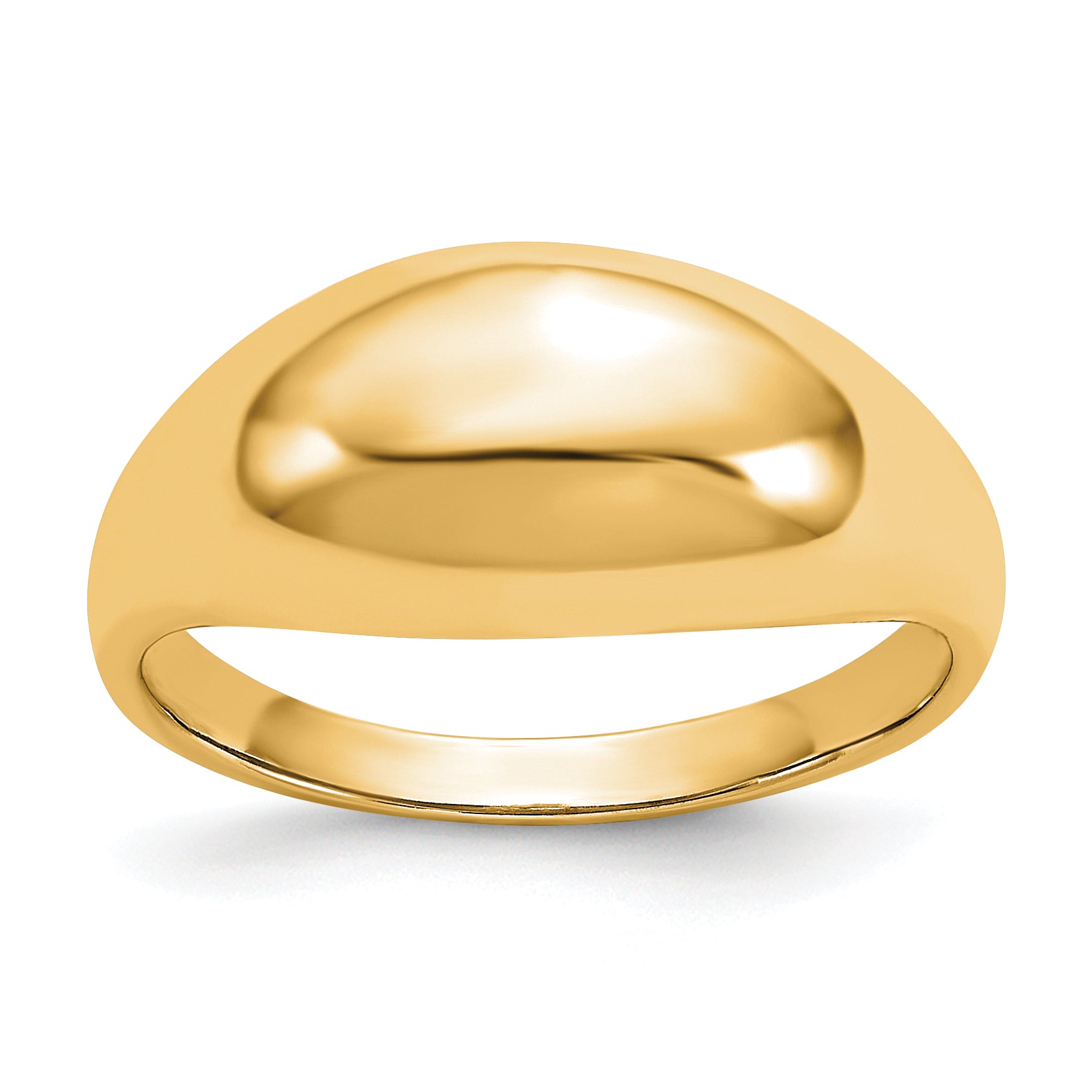 10K Yellow Gold Polished Dome Ring Main image