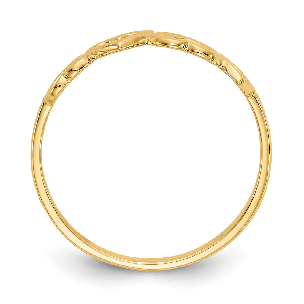 10K Heart Ring