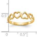 10K Heart Ring