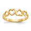 10k January Birthstone Claddagh Ring