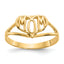 10k February Birthstone Claddagh Ring