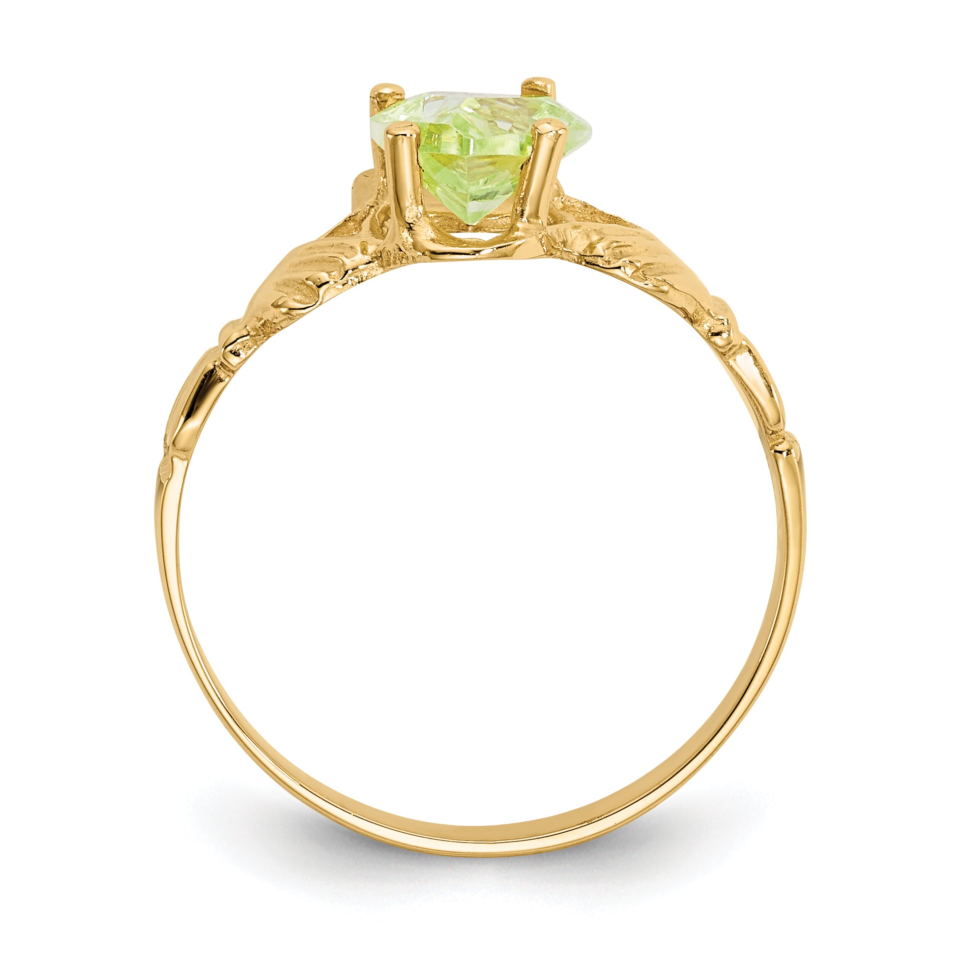 10k August Birthstone Claddagh Ring Secondary image