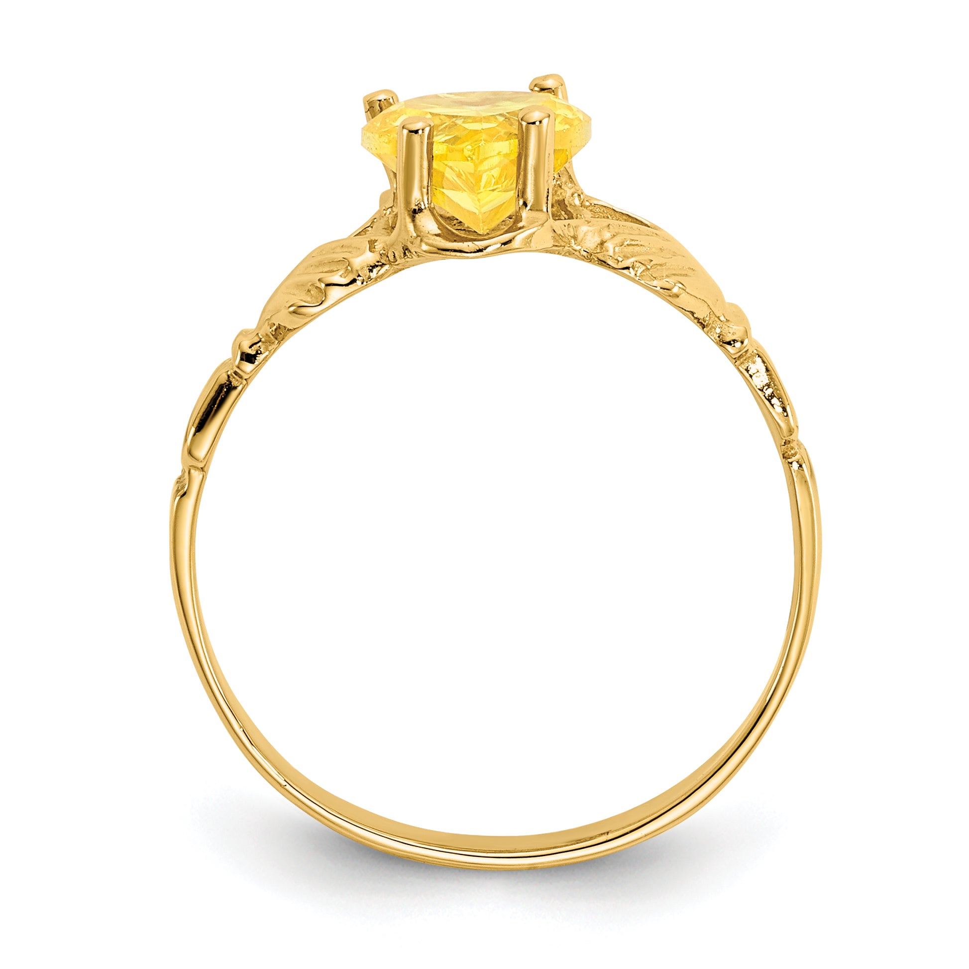 10k November Birthstone Claddagh Ring Secondary image