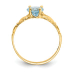 10k December Birthstone Claddagh Ring