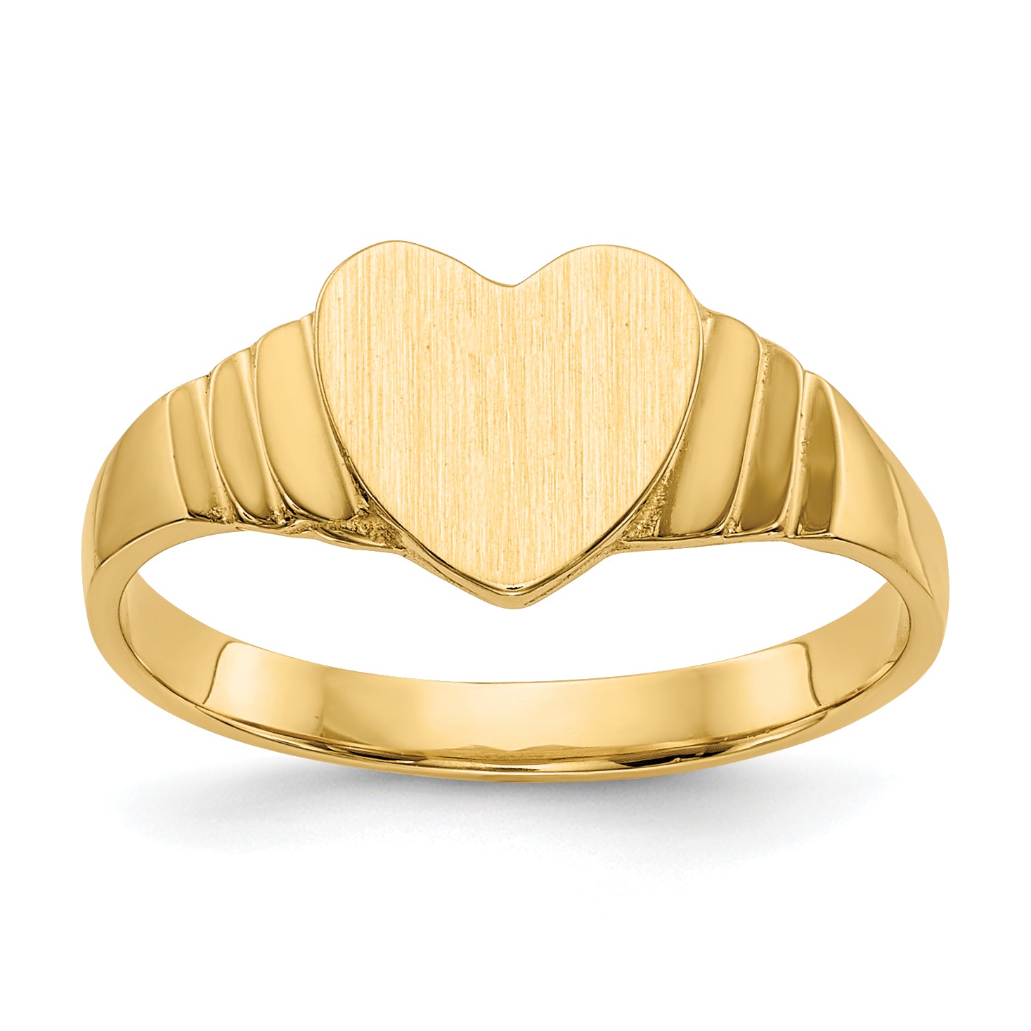 10K Satin Rectangular Child's Signet Ring Main image